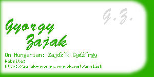 gyorgy zajak business card